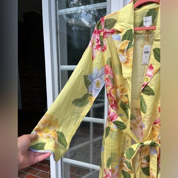 Anthropologie Maeve Sheer Printed Trench Coat NWT - Picture 9 of 14